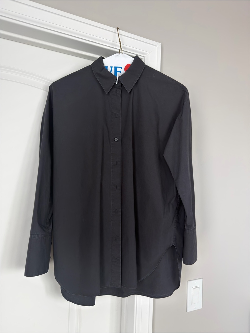 COS Oversized Black Button Down Shirt